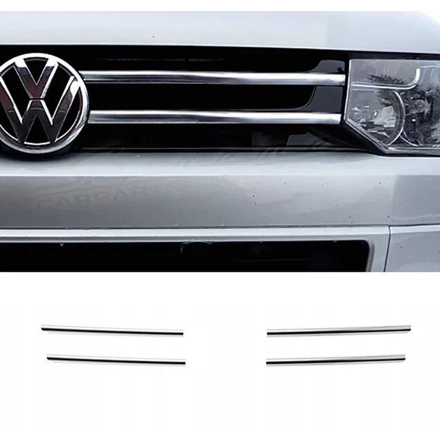 VW T5 Serie 2 09-15 - CHROM GRILL Zderzak Atrapa