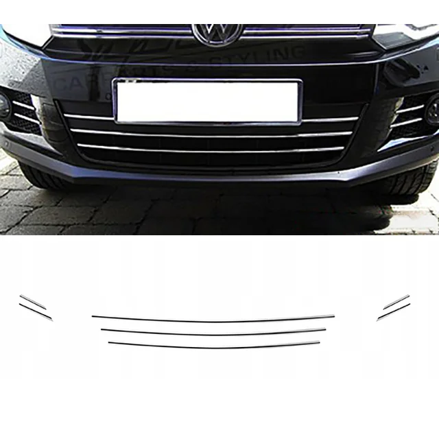 VW TIGUAN 5N bandes CHROME Tuning GRILLE Chrome