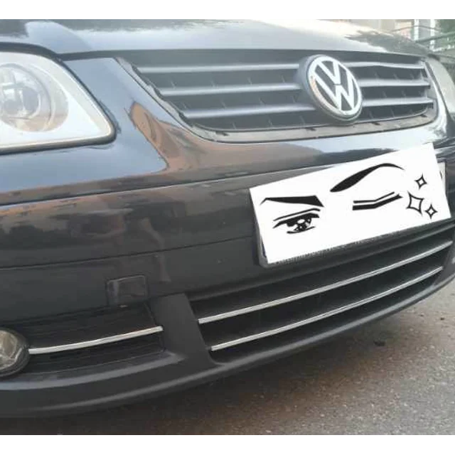 VW TOURAN I - CHROME lamelės ant GRILL manekeno Tuning