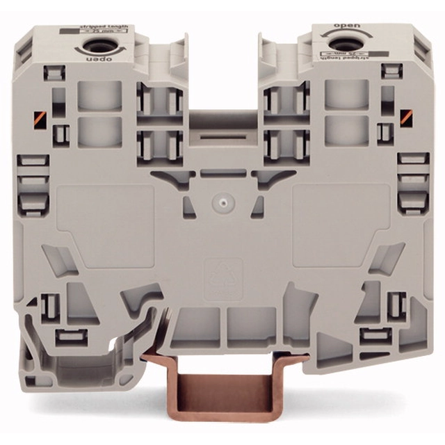 Wago-genomföringskontakt 2-przewodowa 16x86mm grå - 285-135