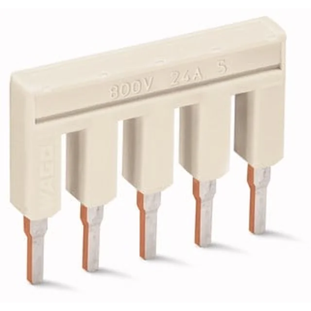 Wago Insulated comb bridge 5-torowy 25A light gray - 2002-405