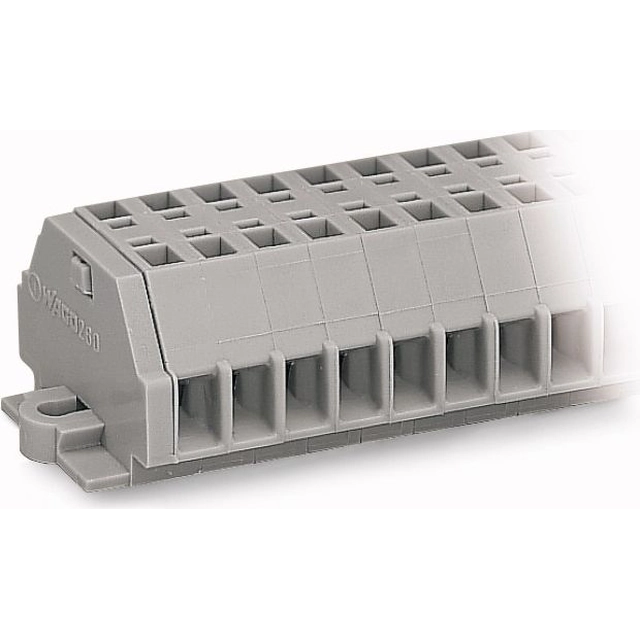 Wago Klemmenstrook 2-przewodowa 1,5mm2 12-torowa grijs schroefbevestiging (260-112)