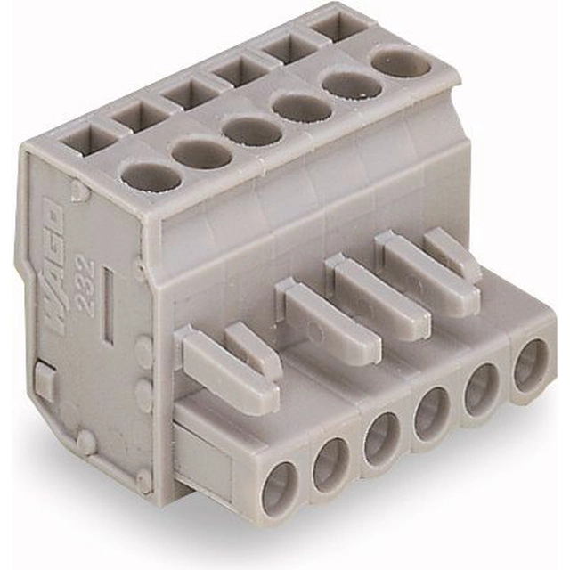 Wago MCS-MIDI Classic socket angular 3-biegunowe gray raster 5mm (232-203/026-000)