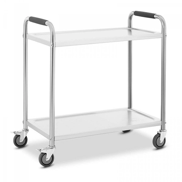 Waiter's trolley - 2 shelves - up to 130 kg - shelves: 87 x 47 cm ROYAL CATERING 10012692 RCSW-2R.2K