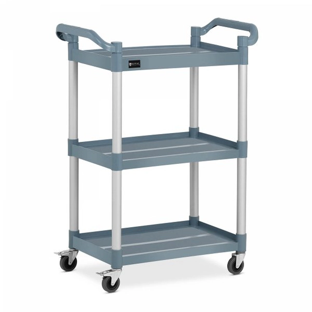 Waiter's trolley - 3 shelves - 90 kg - gray ROYAL CATERING 10011717 RC-PSTG3800