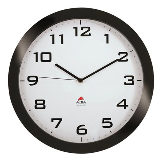 Wall clock, 38 cm, ALBA Horissimo, black