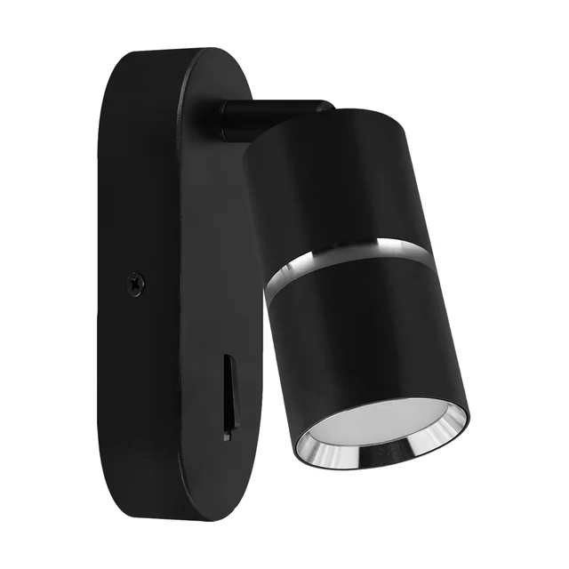 Wall lamp DIOR WLL GU10 BLACK/CHROME