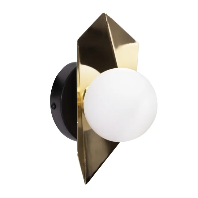 WALL LAMP, WALL LAMP APP1411-W BLACK/GOLD