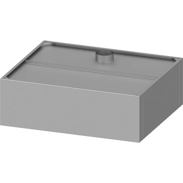 Wall-mounted, box-type, screwed, catering hood with catchers 1205x1000x400