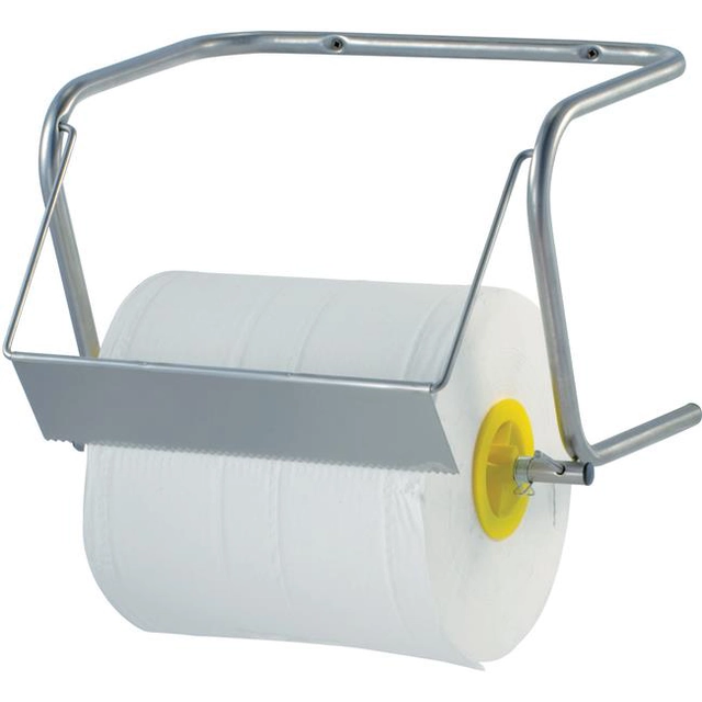Wall-mounted, industrial dispenser for a large roll of paper towels up to a diameter of max. 350 mm, (h) 300 mm, 250x400x (h) 280 mm
