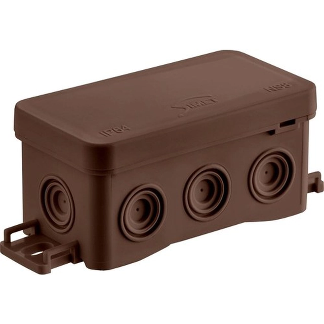Wall-mounted installation box NS8 FASTBOxHOOK,45x85x40mm, brown, SIMET