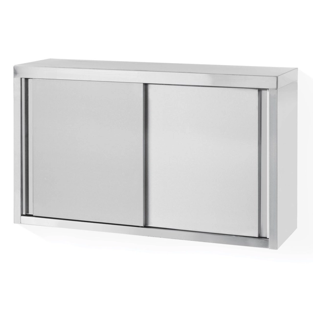 Wall-mounted steel kitchen cabinet with sliding doors 100x60x30cm - Hendi 811207