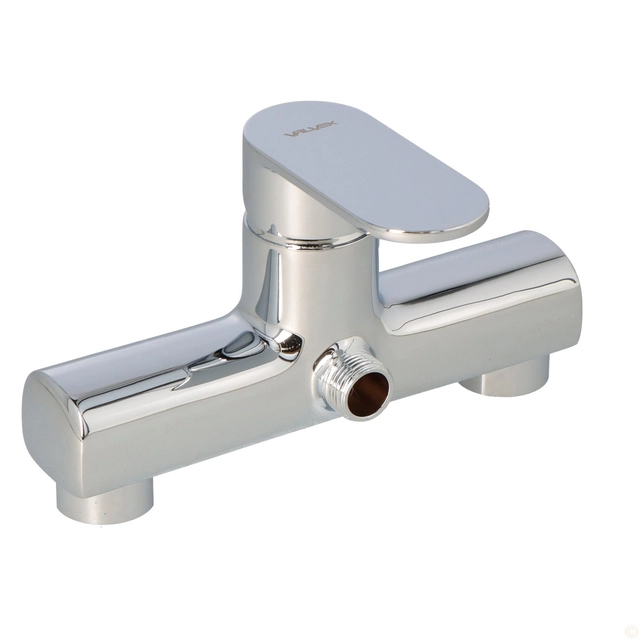 Wall-mounted two-hole tube shower faucet, chrome