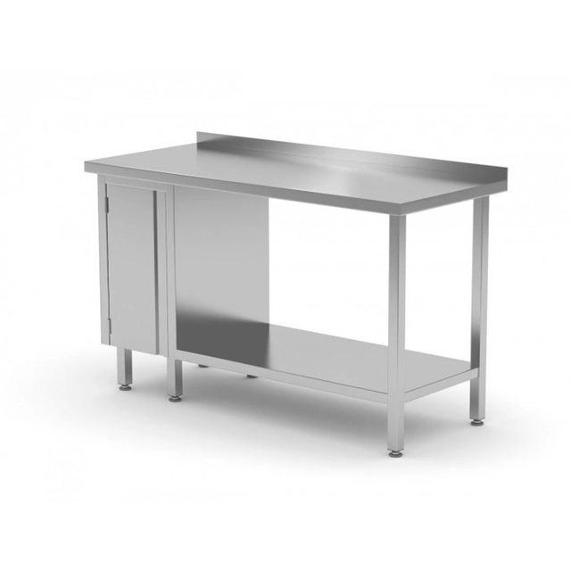 Wall table, cabinet with hinged door and shelf - cabinet on the left 1700 x 600 x 850 mm POLGAST 126176-L 126176-L