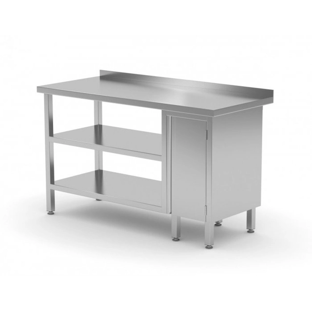 Wall table, cabinet with hinged door and two shelves - cabinet on the right 800 x 700 x 850 mm POLGAST 126087-P/2 126087-P/2