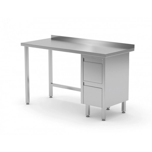 Wall table, cabinet with two drawers - drawers on the right side 1500 x 600 x 850 mm POLGAST 123156-P 123156-P