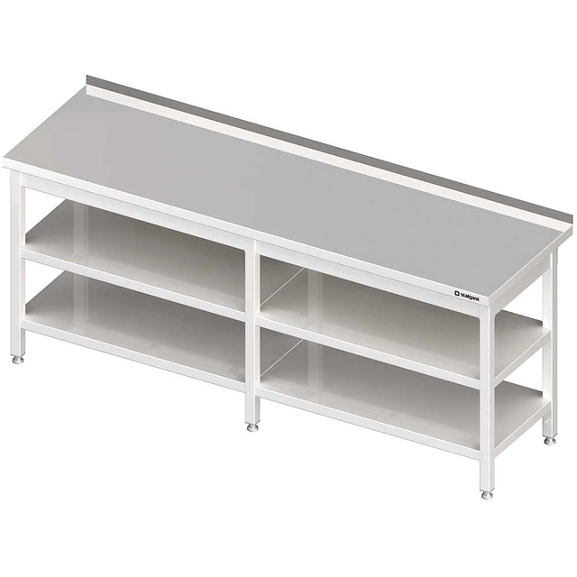 Wall table with 2-ma shelves 2000x600x850 mm welded
