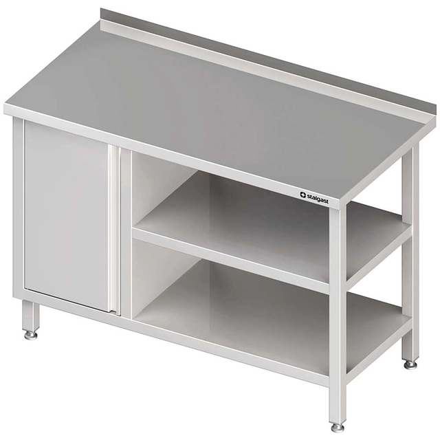 Wall table with cabinet (L), and 2-ma shelves 1000x600x850 mm