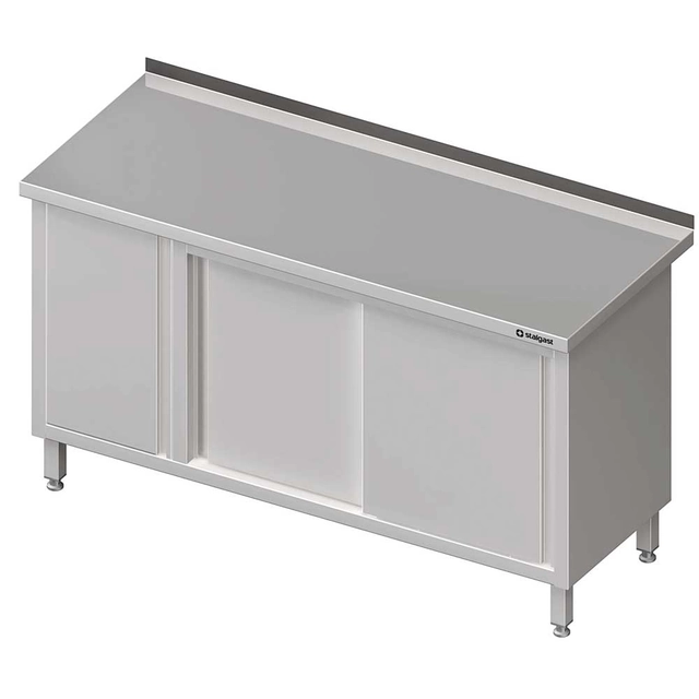 Wall table with cabinet (L), sliding doors 1300x600x850 mm