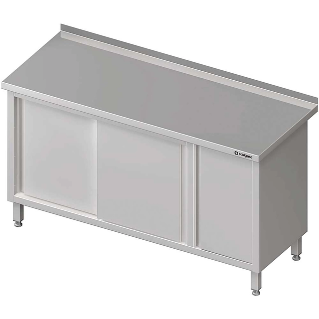 Wall table with cabinet (P), sliding door 1500x600x850 mm