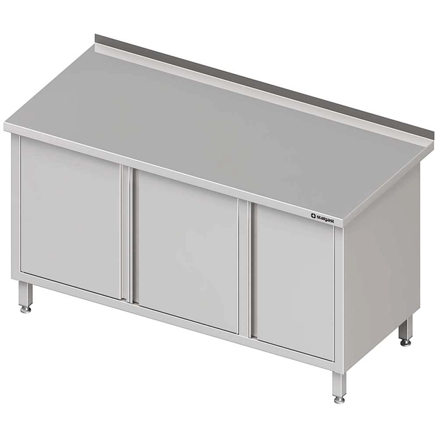 Wall table with cabinet (P), swing doors 1300x600x850 mm