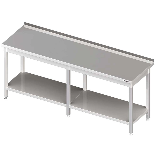 Wall table with shelf 2200x700x850 mm welded