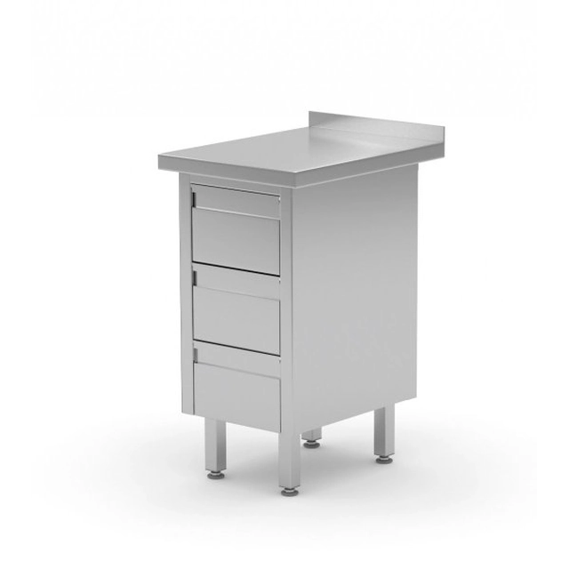 Wall table with three drawers 430 x 600 x 850 mm POLGAST 121046-3 121046-3