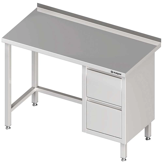 Wall table with two drawer block (P), without shelf 1700x600x850 mm