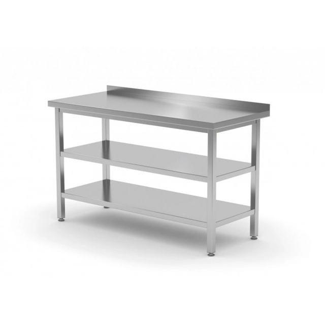 Wall table with two shelves 1100 x 600 x 850 mm POLGAST 103116/2 103116/2