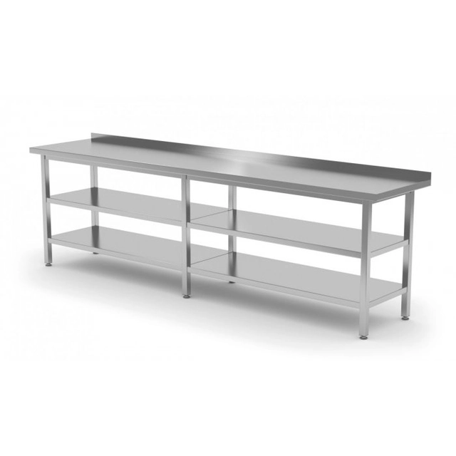 Wall table with two shelves 2000 x 700 x 850 mm POLGAST 103207/2-6 103207/2-6