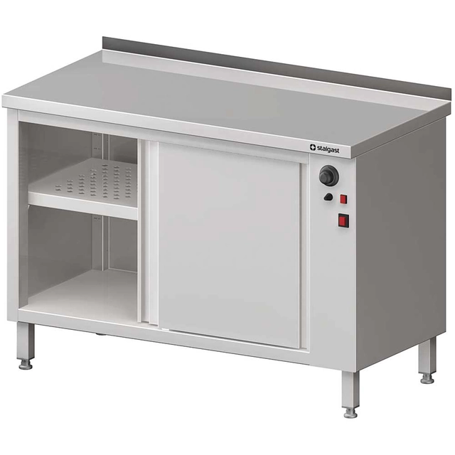 Wall table, with warming cabinet, sliding door 1200x600x850 mm