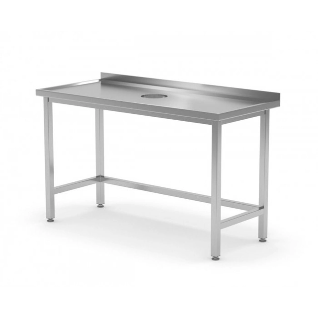 Wall table with waste opening 1200 x 700 x 850 mm POLGAST 235127 235127