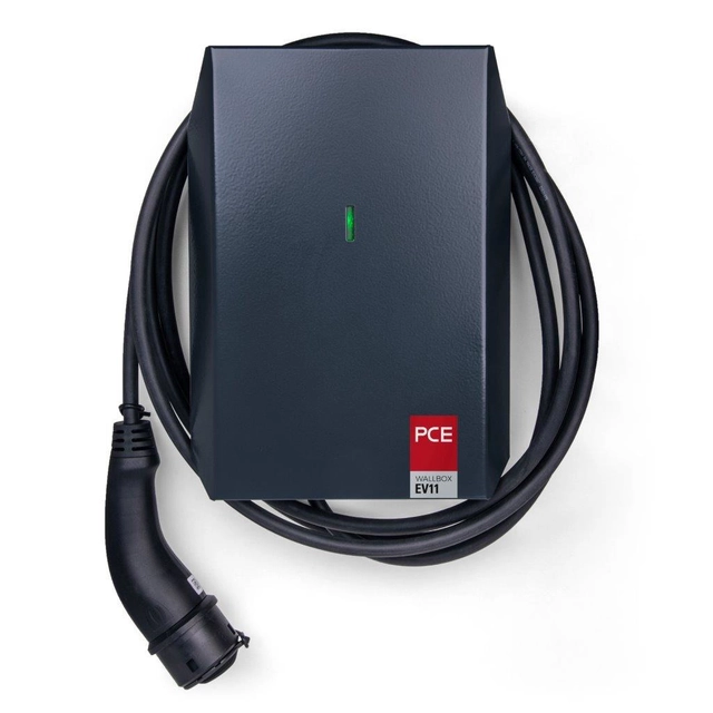 wallbox charger 11kW PCE EV11 with a cord 5 meters, plug TYPE 2