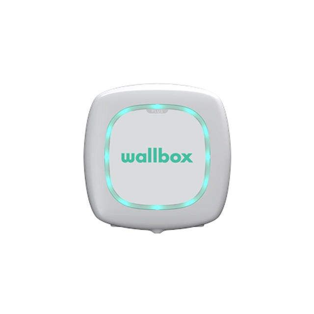 Wallbox | Încărcător pentru vehicule electrice Pulsar Plus, cablu contor 7 Tip 2 | 22 kW | Wi-Fi, Bluetooth | Stație de încărcare EV compactă și puternică - Mai mică decât un prăjitor de pâine, mai ușor decât un laptop Conectați încărcătorul la orice dispozitiv inteligent prin Wi-Fi sau Bluetooth a