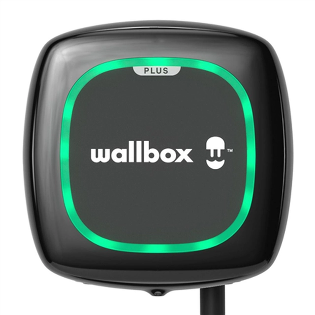 Wallbox | Încărcător pentru vehicule electrice Pulsar Plus, cablu de contor 5 Tip 2, 11kW, RCD(Scurgere DC) + OCPP | 11 kW | Ieșire | A| Wi-Fi, Bluetooth | 5 m | Negru