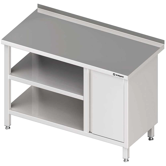 Wandtisch mit Schrank (P) und 2-ma Regalen 1400x600x850 mm