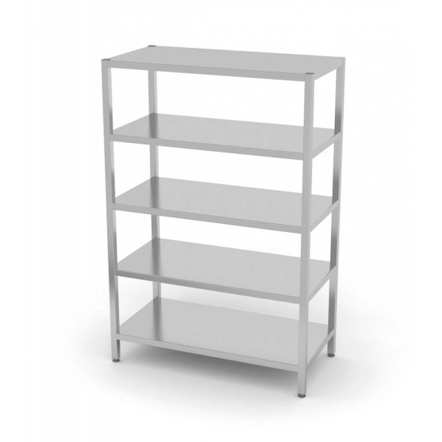 Warehouse rack with adjustable shelves, 5 full shelves 1200 x 400 x 1800 mm POLGAST 356124 356124