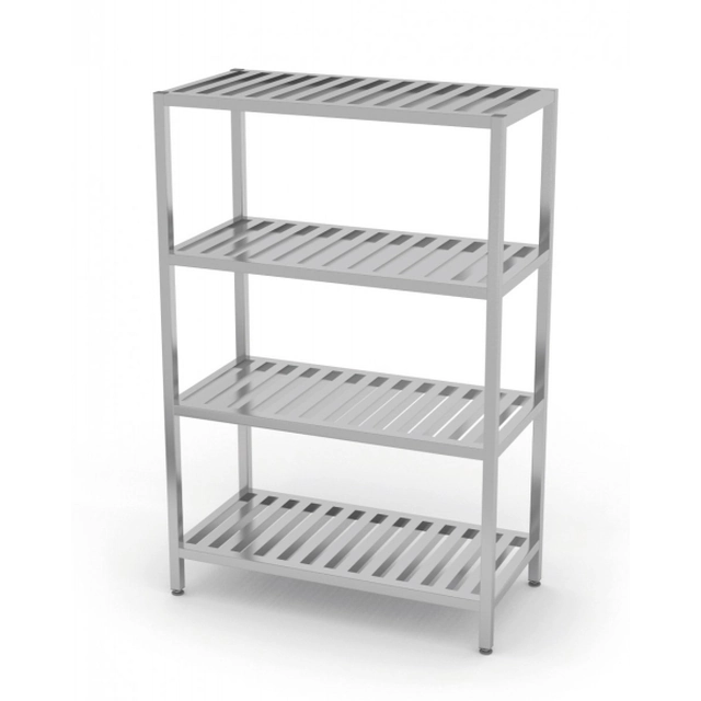 Warehouse shelf, 4 grating shelves 1400 x 600 x 1800 mm POLGAST 354146 354146