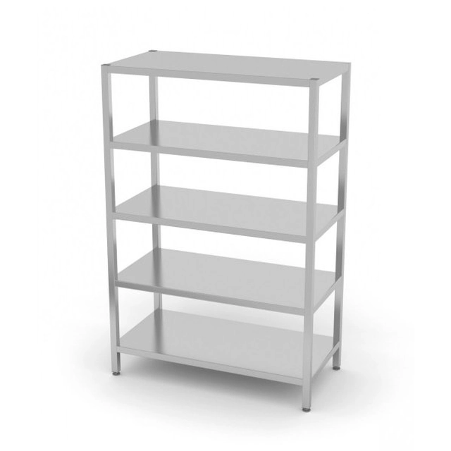 Warehouse shelf, 5 full shelves 1000 x 400 x 1800 mm POLGAST 335104 335104