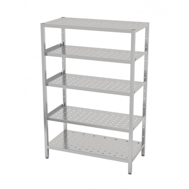 Warehouse shelf, 5 perforated shelves 1000 x 400 x 1800 mm POLGAST 345104 345104