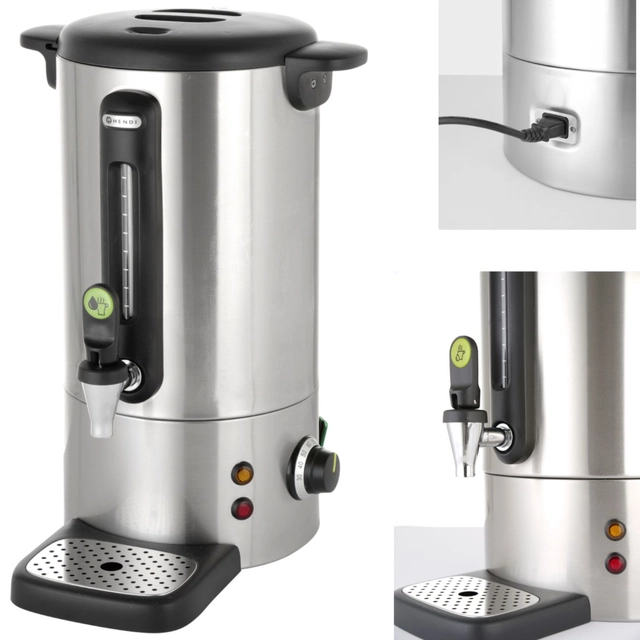 Warnik koffieverwarmer met non-drip Concept Line stalen kraan 10 l - Hendi 211410