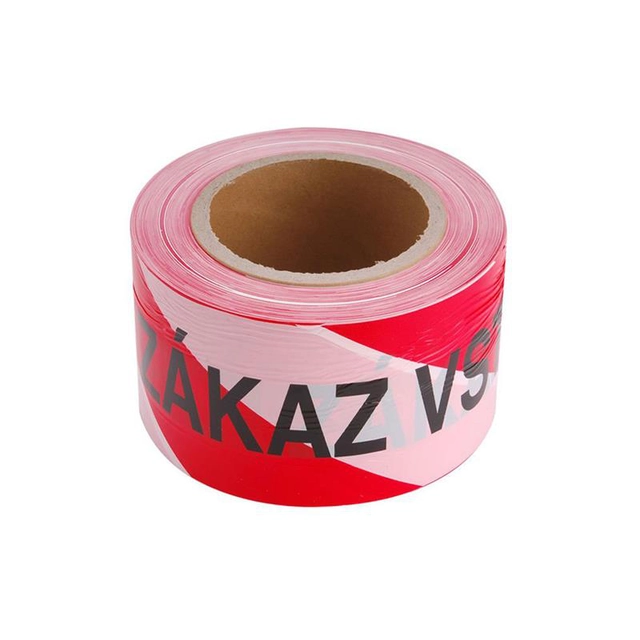 Warning tape 75mm x 250m EXTOL CRAFT 9568 red-white NO ENTRY