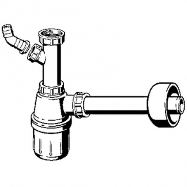 Waschbeckensiphon VIEGA, mit Anschluss zum Waschen. für Maschine 1&#039;&#039;1/4х32