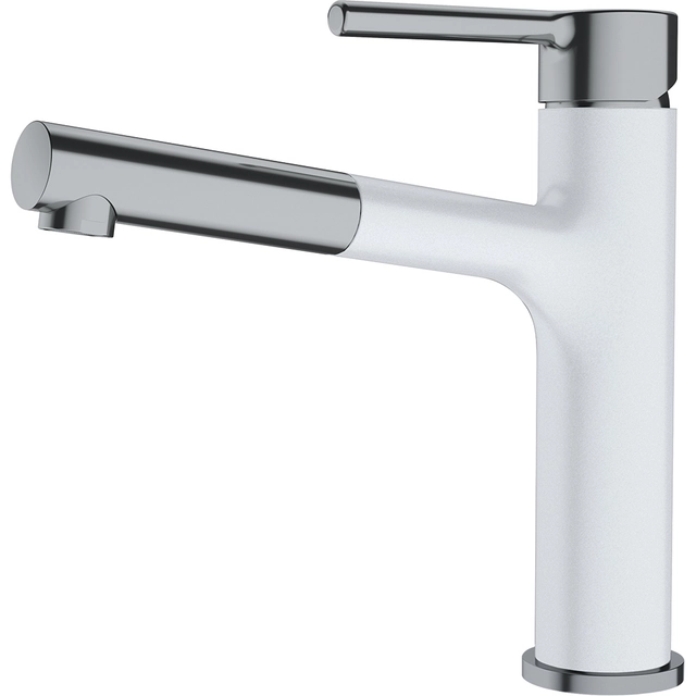 Washbasin faucet Franke Centro, with pull-out shower, chrome / glacier