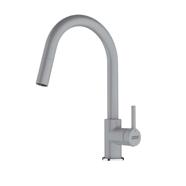 Washbasin faucet Franke Lina, with pull-out shower, Steingrau