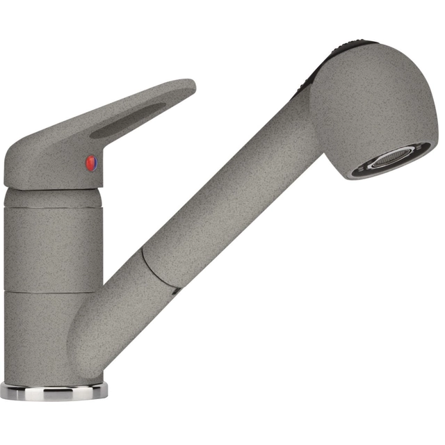 Washbasin faucet Franke Novara, PLUS with pull-out shower, Steingrau
