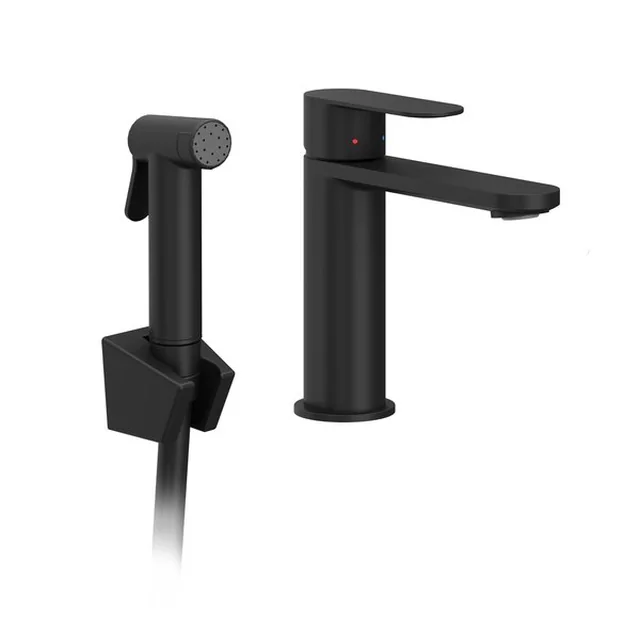 Washbasin faucet with bidet shower Ravak Chrome II, CR II 112.20BL black