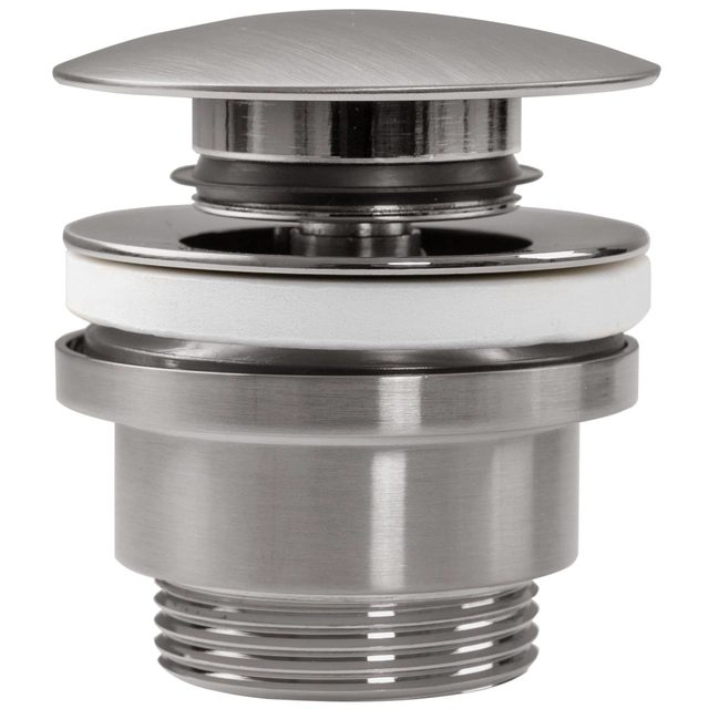 Washbasin plug with a universal click-clack Rea Brushed Nickel