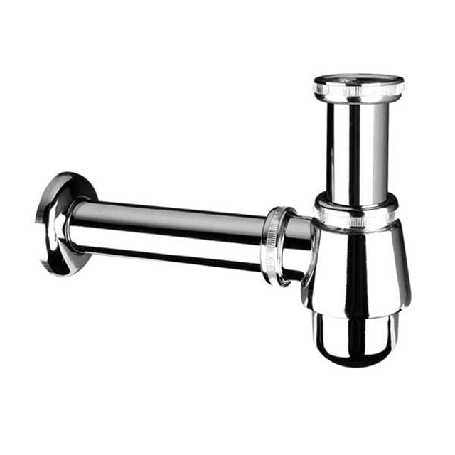 Washbasin siphon McAlpine chrome low