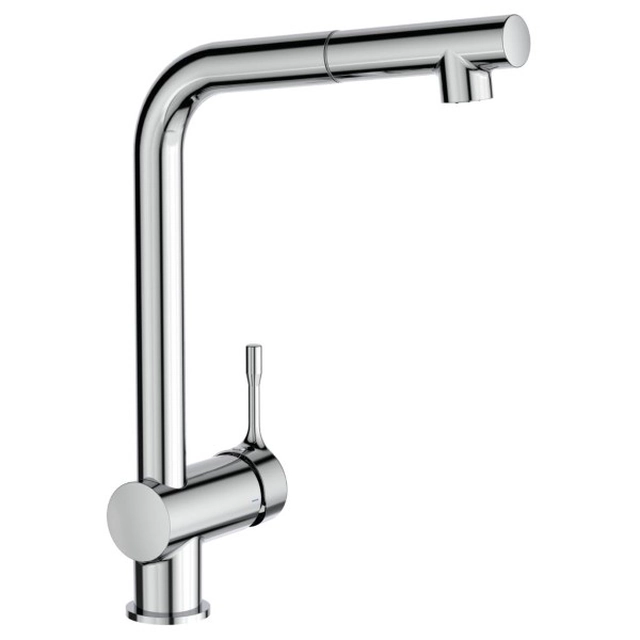 Wastafelkraan Ideal Standard Ceralook, Blue Start met uittrekbare douche, chroom